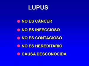 el lupus es contagioso